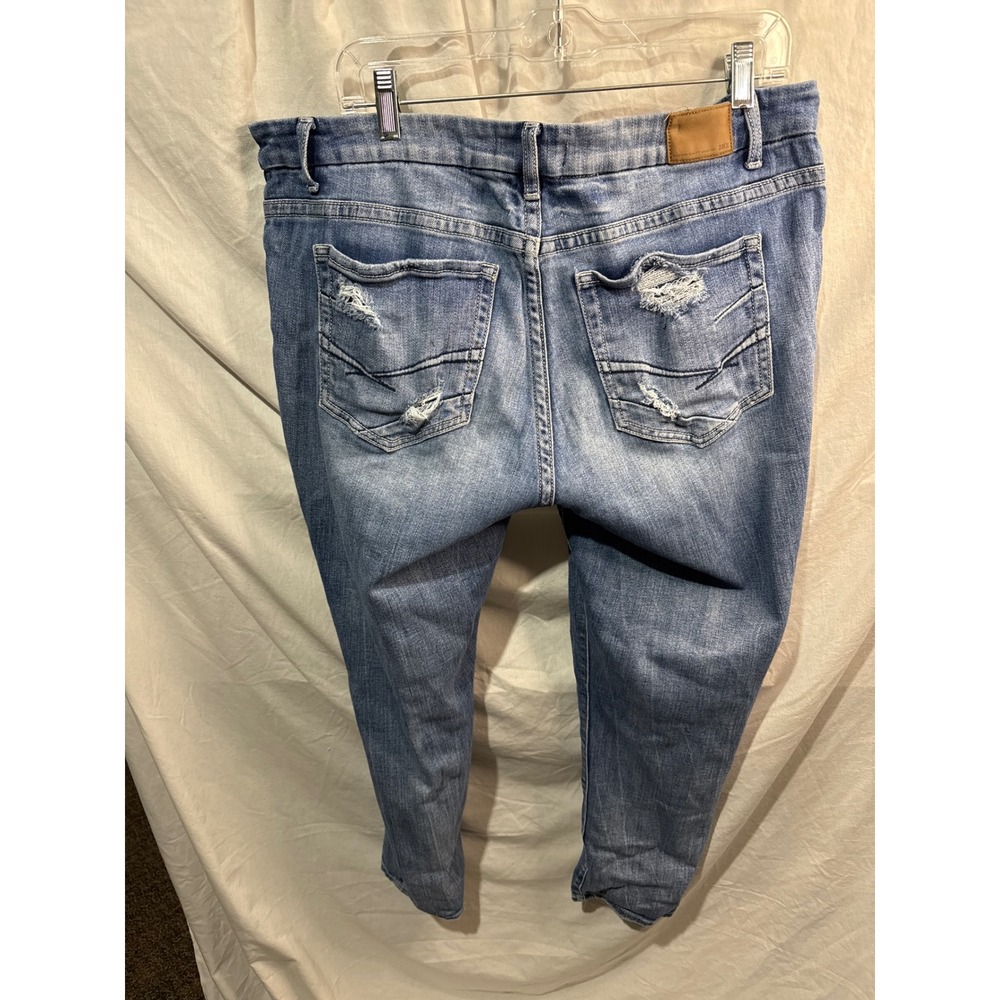 BKE Payton Universal Fit Mid-Rise Ankle Skinny Jeans Medium Wash Distressed - Picture 3 of 4
